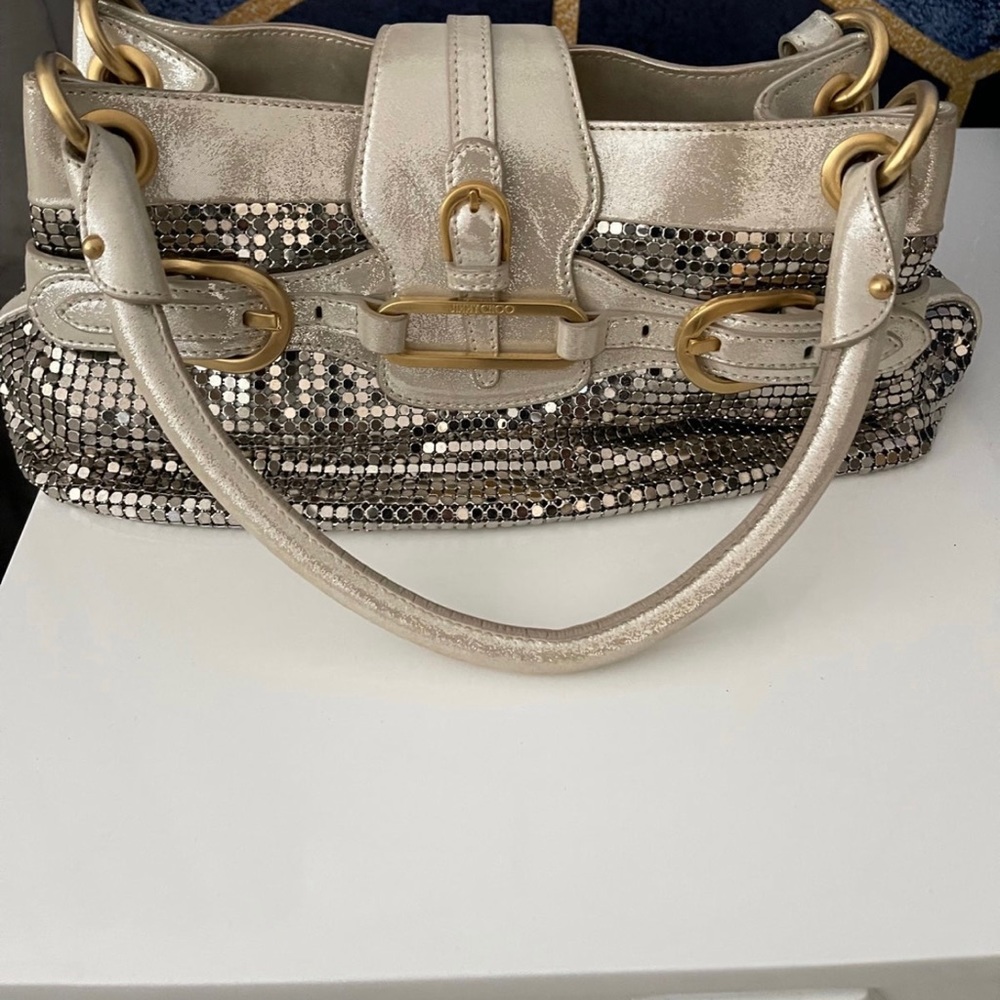 Silver Jimmy Choo mesh bag
